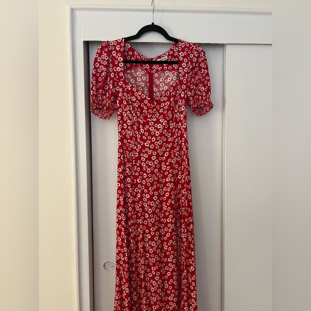 Reformation Lacey Midi Length Dress in Jenna